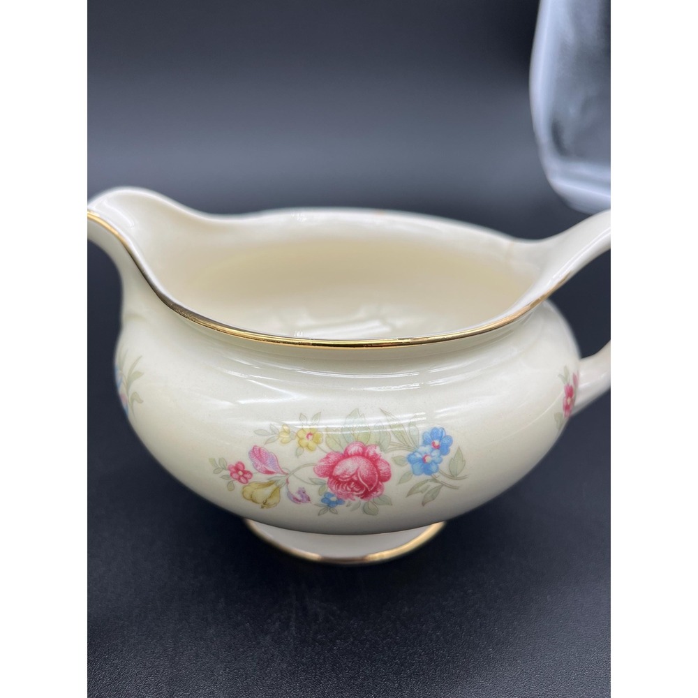 Creamer and Sugar Bowl Set Dresden Homer Laughlin Eggshell Nautilus - Picture 7 of 17